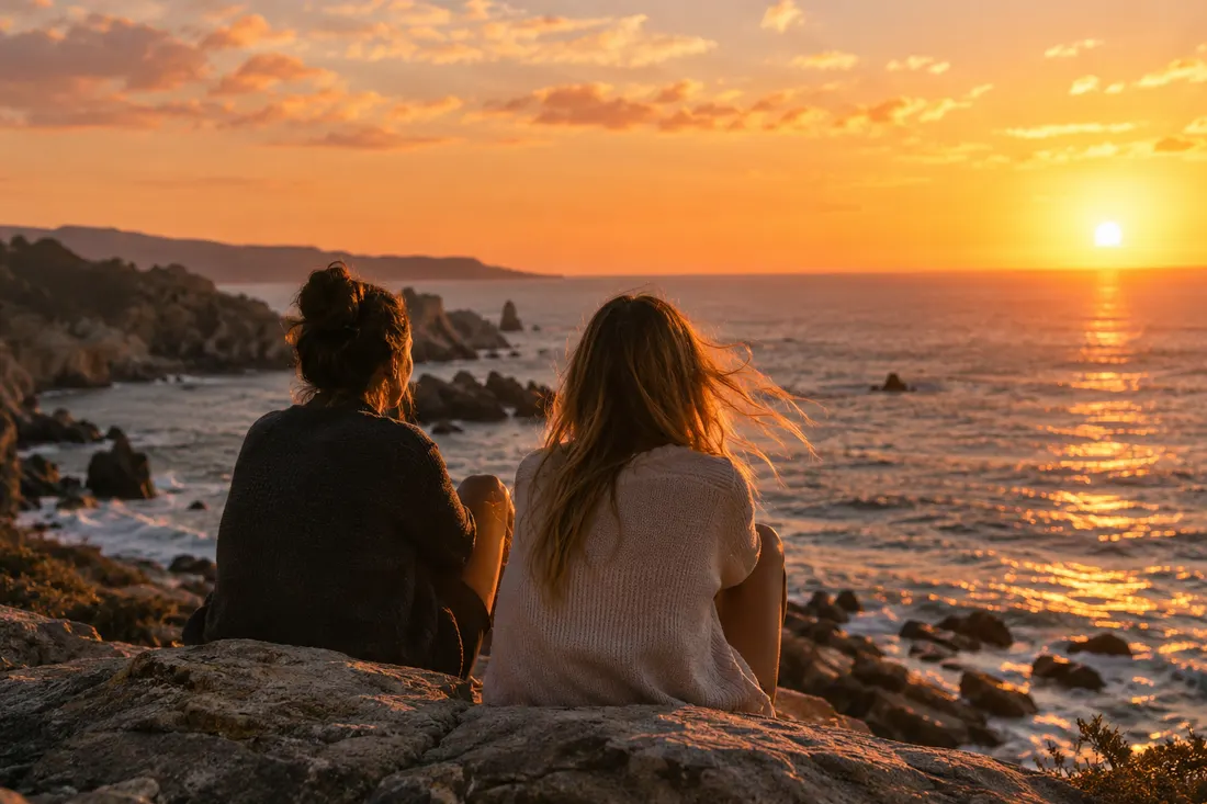 We stayed for the sunset.