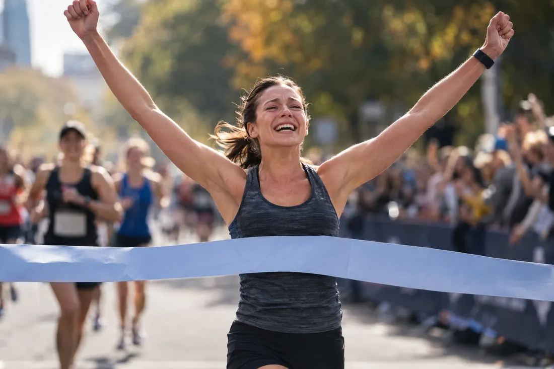 I crossed my own finish line.